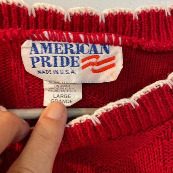 Vintage America Pride Acrylic made in the USA women’s size large sweater - Picture 4 of 5